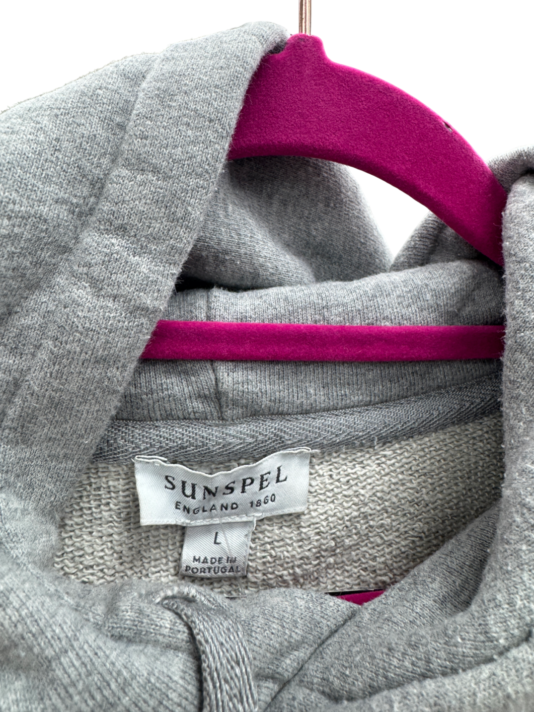 SUNSPEL Grey Loopback Hoodie UK L