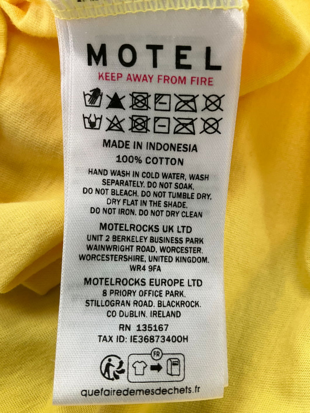 Motelrocks Yellow Saki Strawberry T-shirt UK S