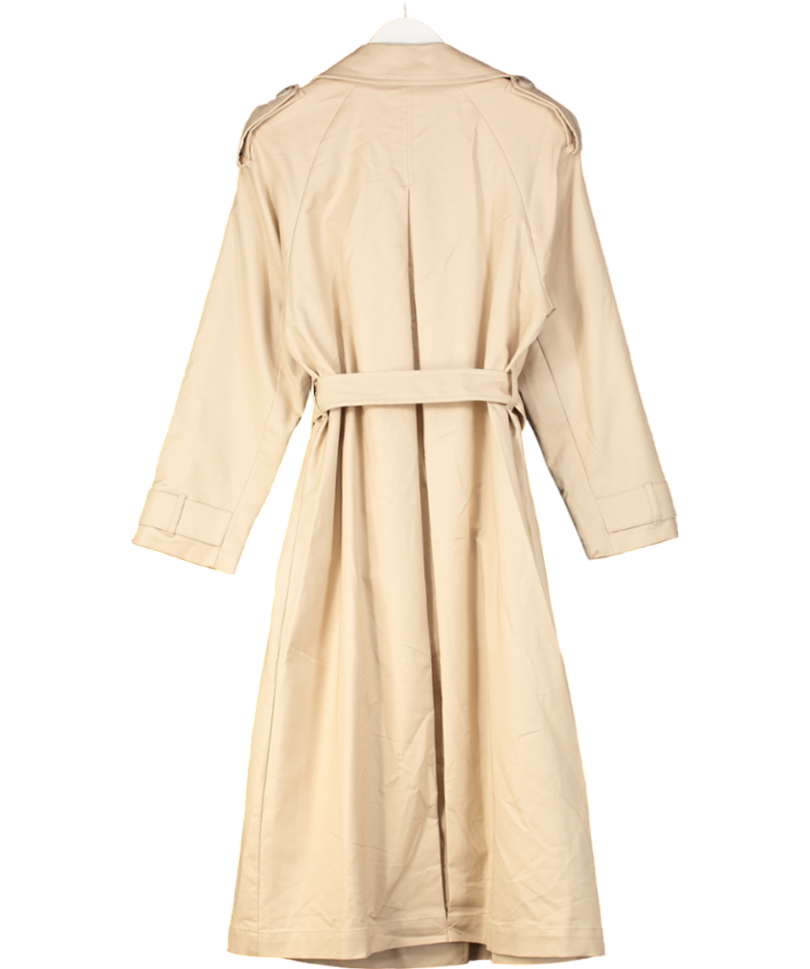 River Island Beige Double Collar Belted Trench Coat UK 10