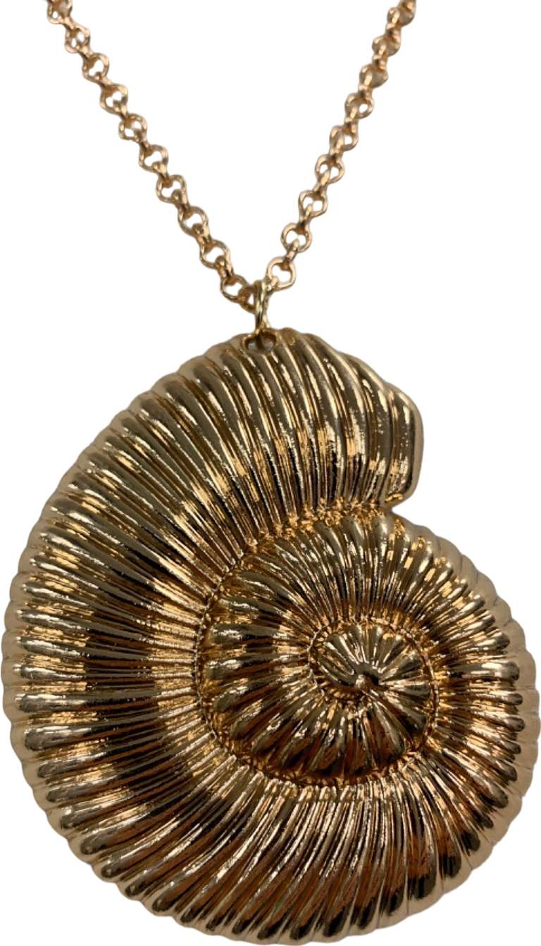 Unbranded Gold Nautilus Shell Pendant Necklace One Size