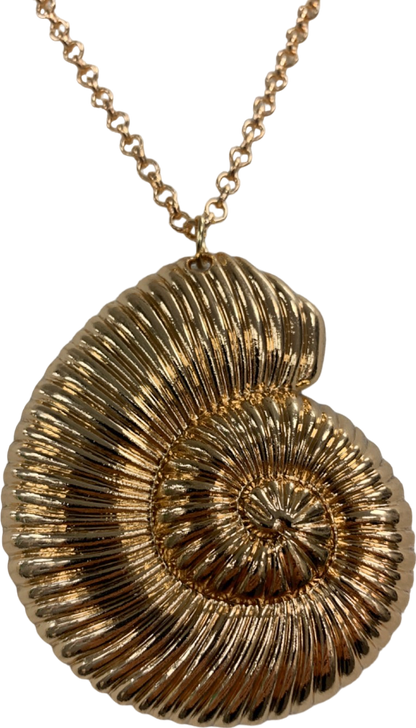 Unbranded Gold Nautilus Shell Pendant Necklace One Size