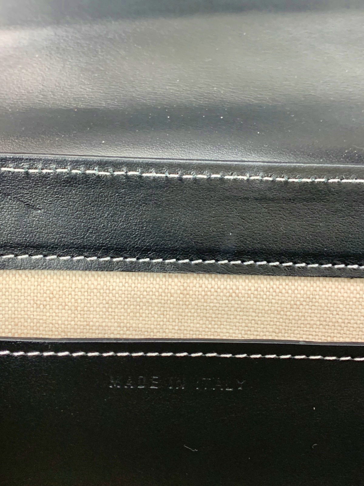 Dara Hamarneh Black Calf Leather Bagutte Shoulder Bag