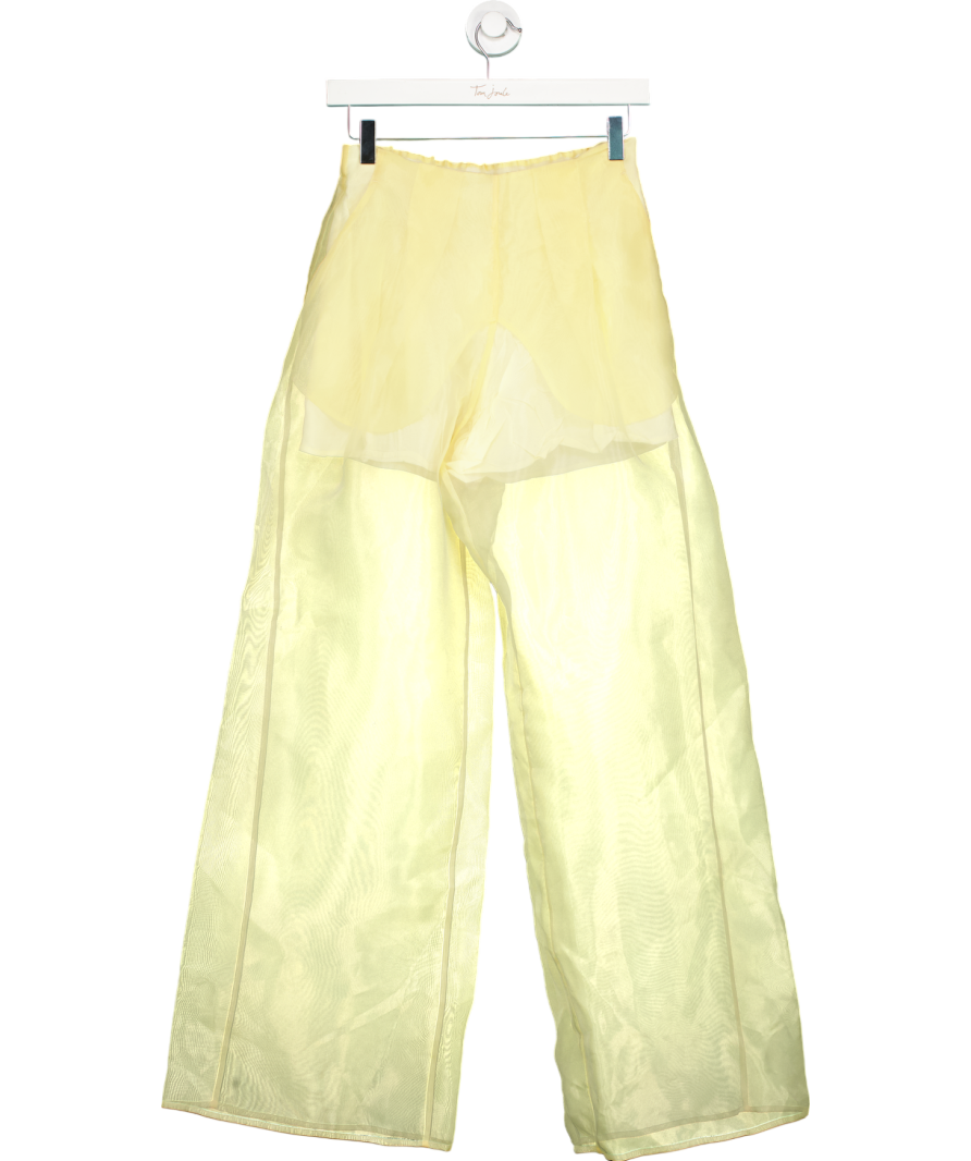 Baum Und Pferdgarten Yellow Dessin high-rise organza pants UK 6
