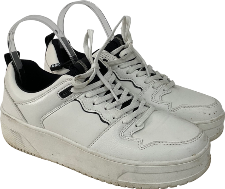 ZARA White Lace Up Trainers UK 5 EU 38 👠