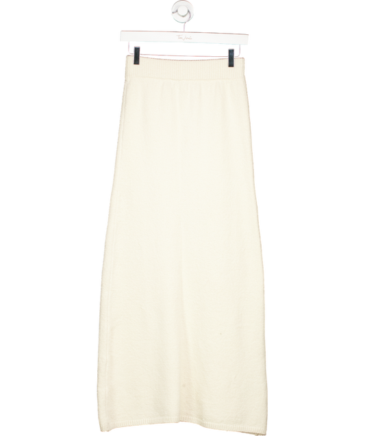 almada label Cream Cotton Blend Maxi Skirt UK S