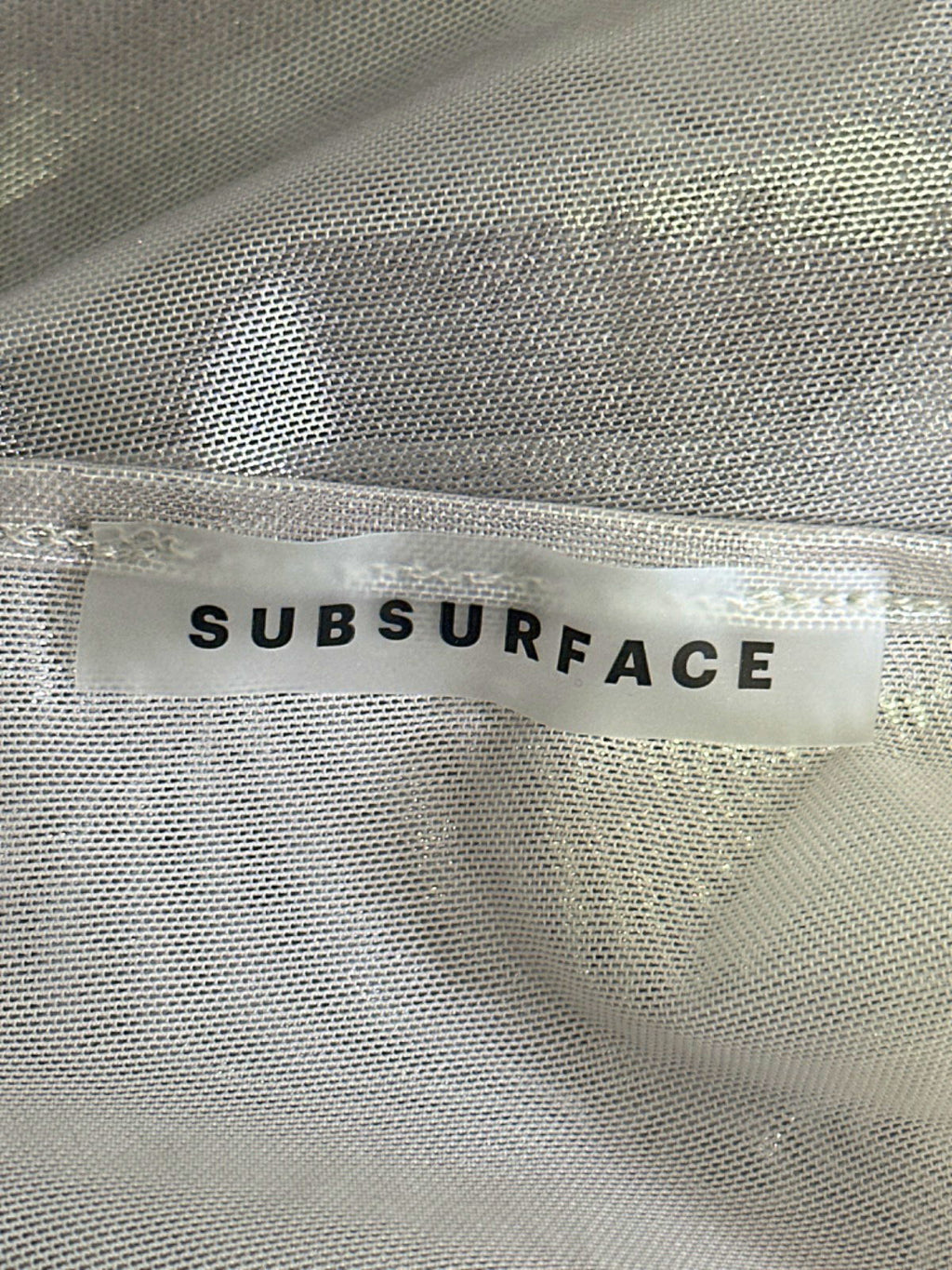 Subsurface Silver Metallic Slip Dress UK S