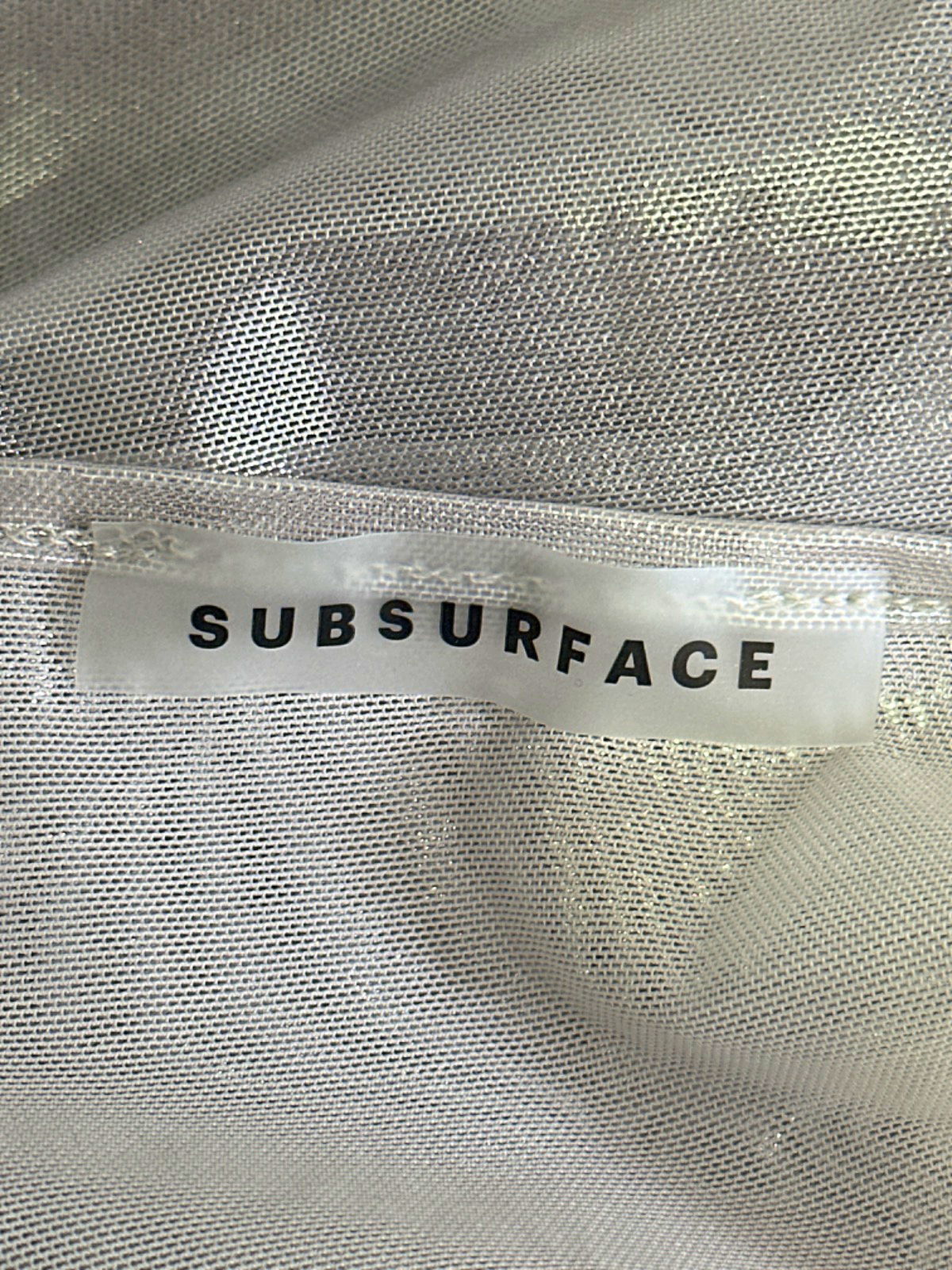 Subsurface Silver Metallic Slip Dress UK S