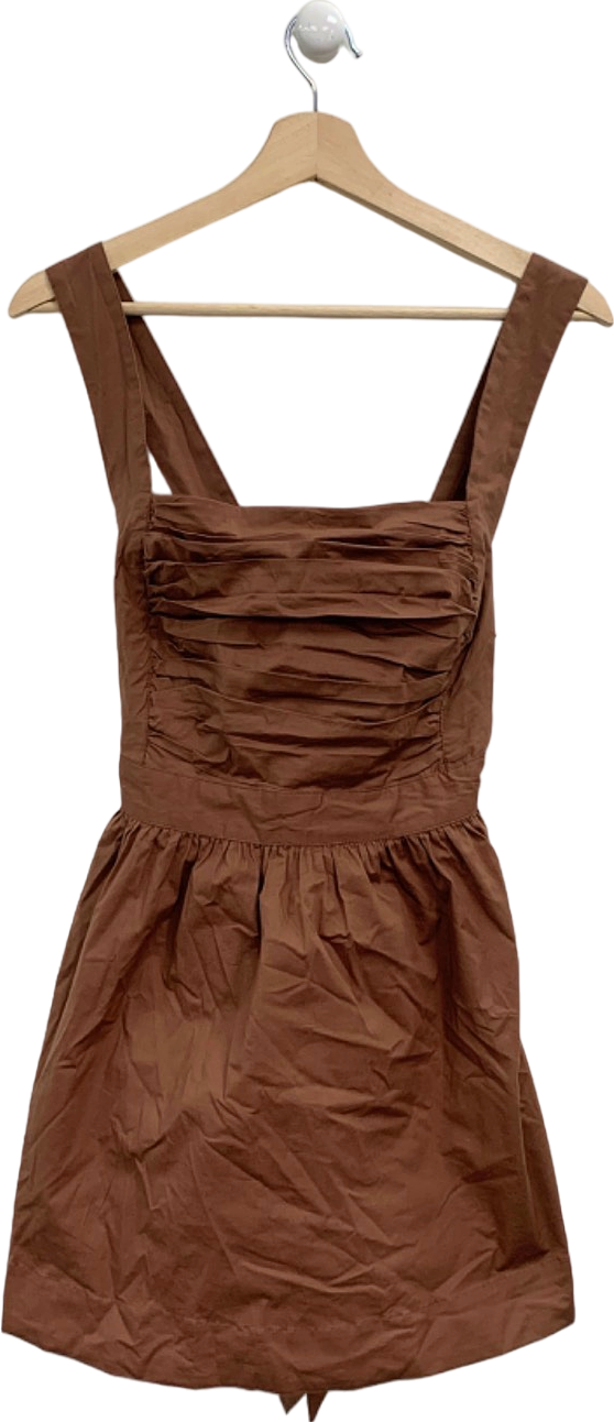 Free People Brownie Pleated Cotton-Blend Dress UK XS