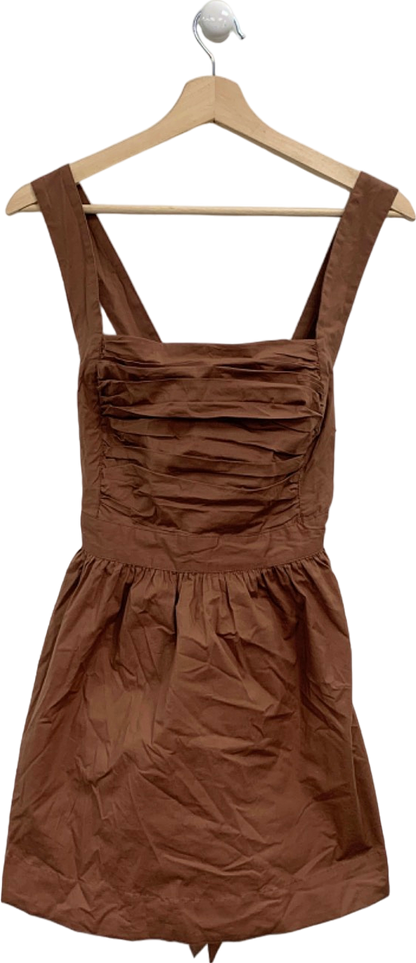 Free People Brownie Pleated Cotton-Blend Dress UK XS