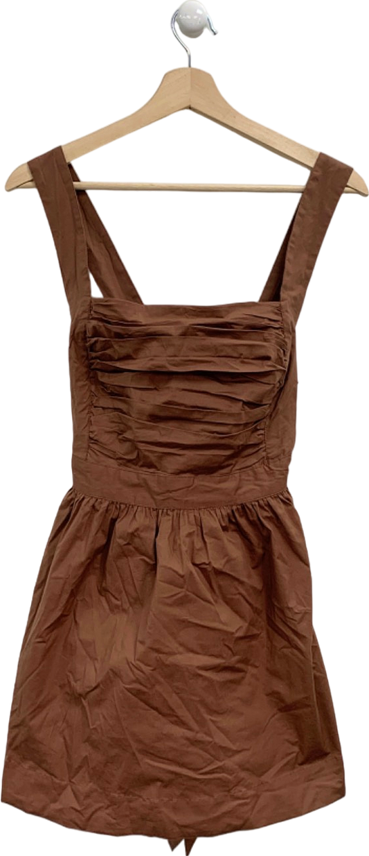 Free People Brownie Pleated Cotton-Blend Dress UK XS