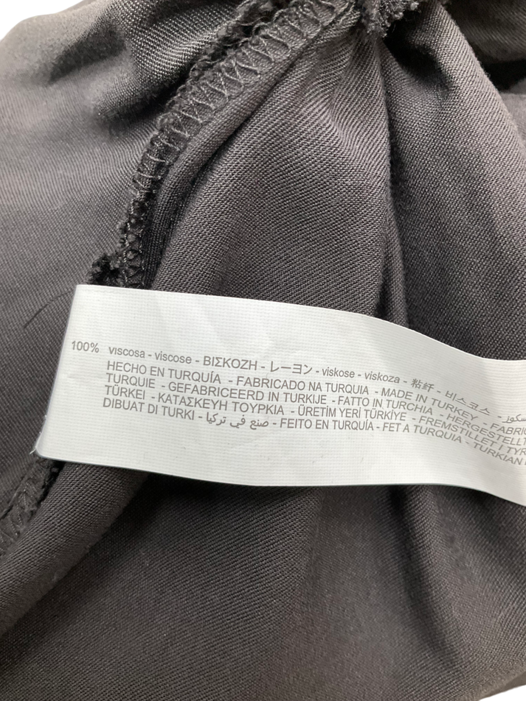 ZARA Black Satin Midi Dress UK XS