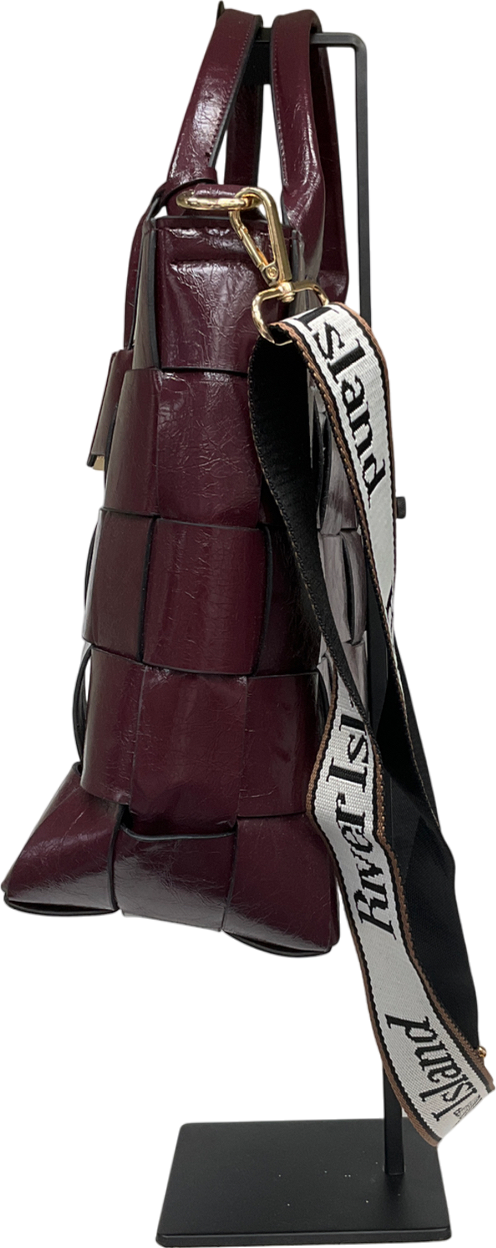 River Island Red Chunky Weave Shopper Bag One Size