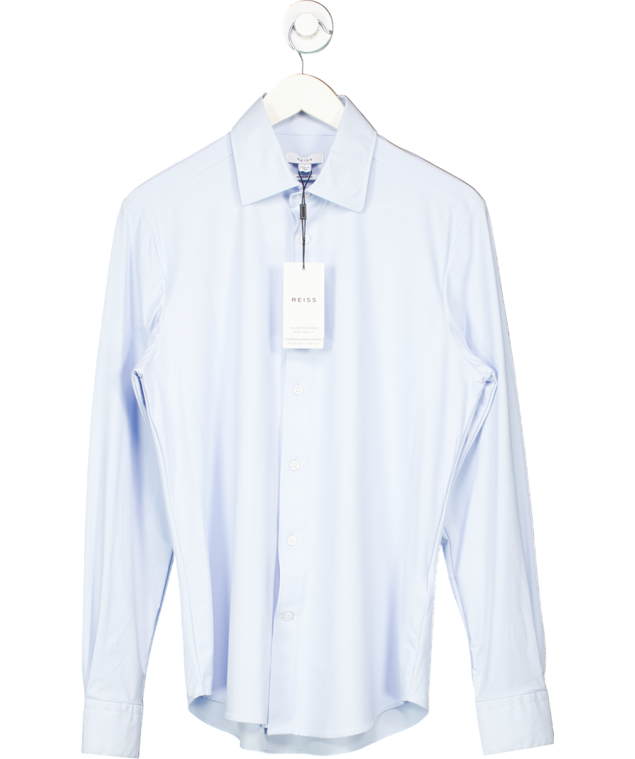 REISS Regular Fit Travel Shirt In Soft Blue UK S