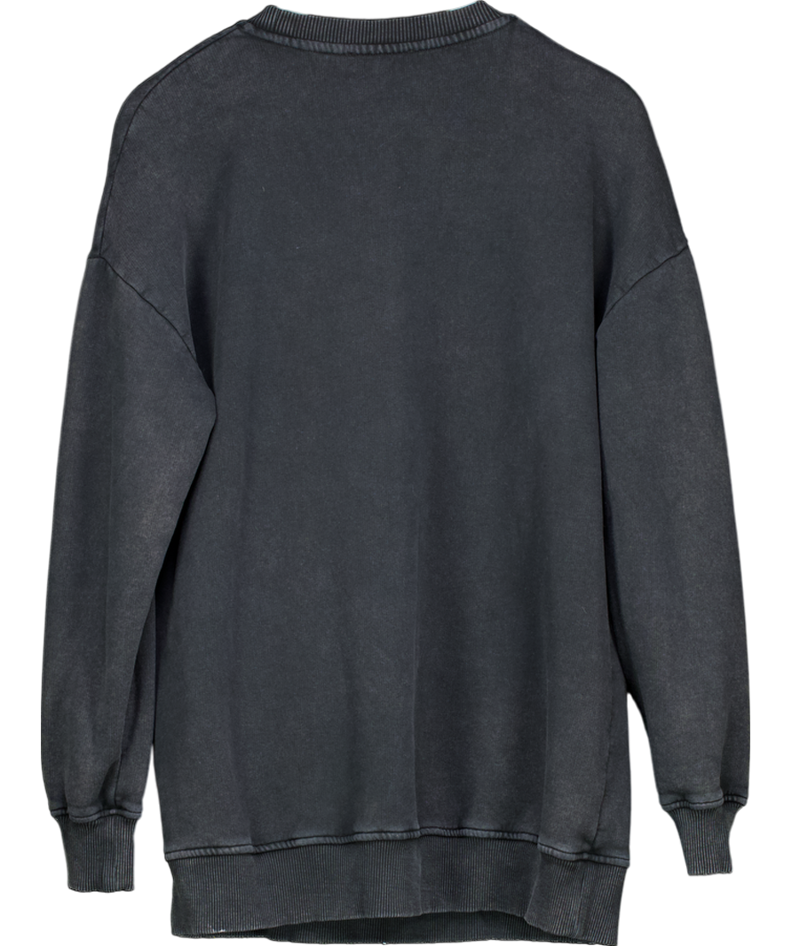 Mint Velvet Black Los Angeles Logo Sweater UK M