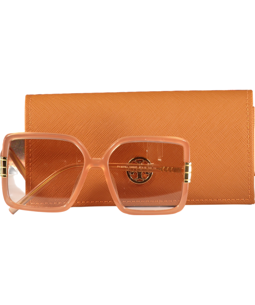 Tory Burch Orange Square Framed Sunglasses Ty9075u In Original Case One Size