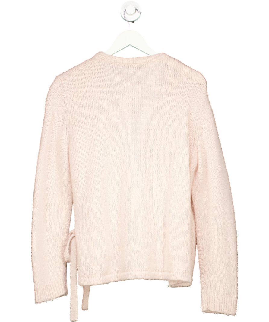 cos Pink Wool Blend Wrap Cardigan UK M