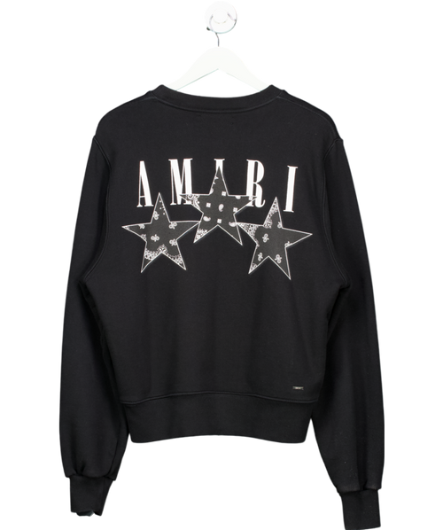 Amiri Black Bandana Stars Crew Neck UK XS
