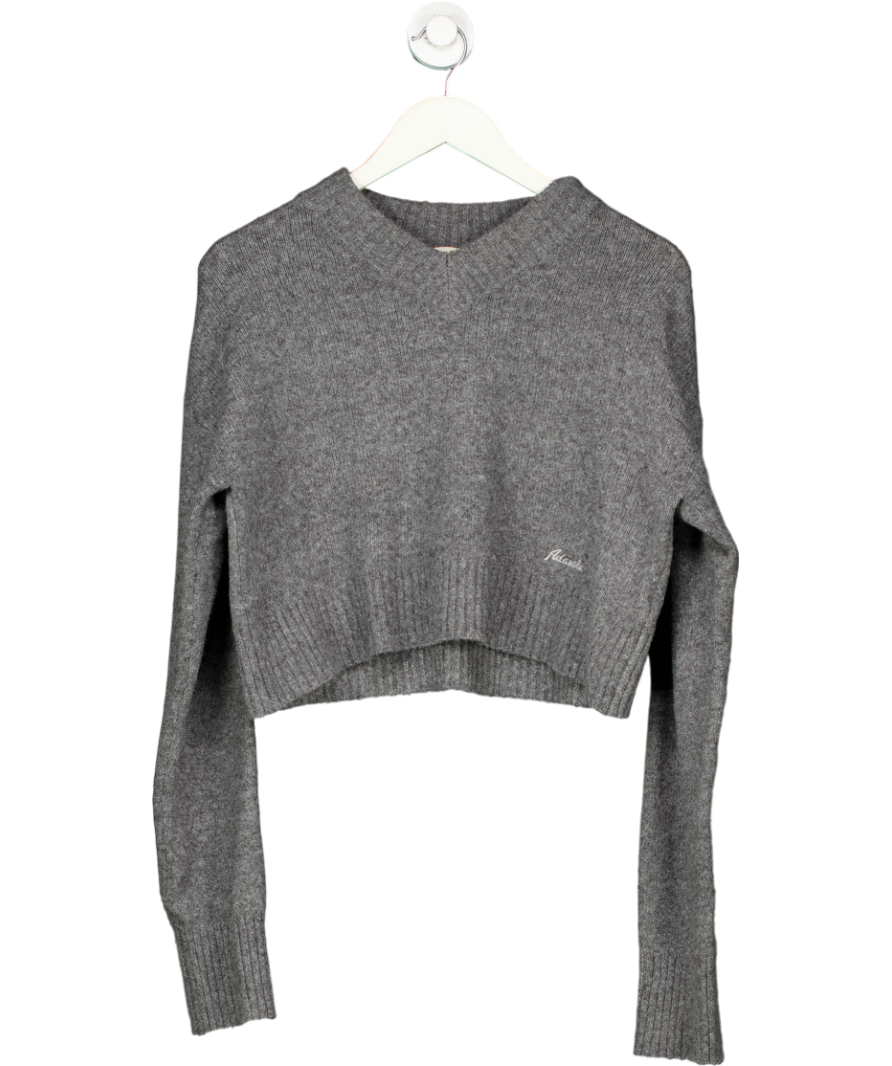 Adanola Grey V Neck Knit Sweatshirt UK S
