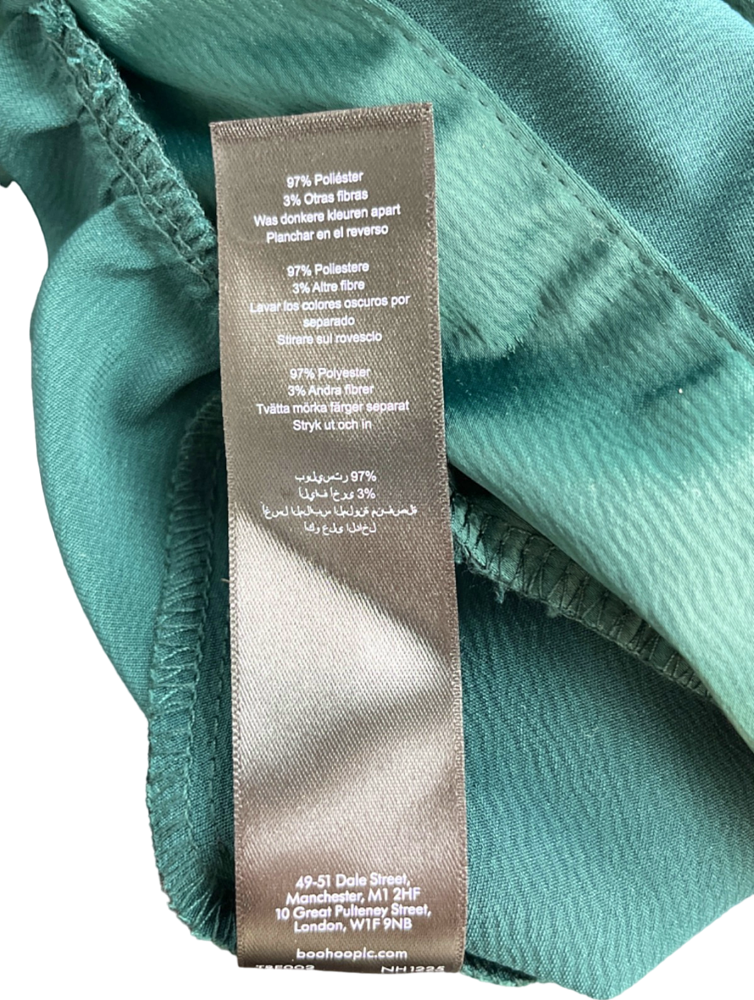 Nasty Gal Dark Green Satin Halter Jumpsuit UK 12