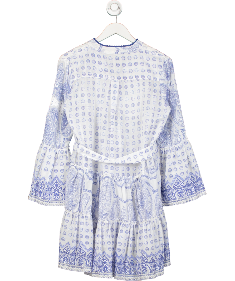 Ibban Blue Paisley Short Tunic Dress One Size