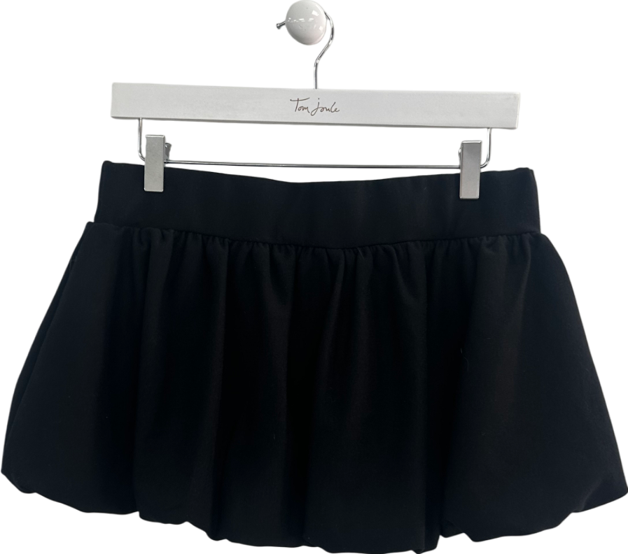 Silence + Noise Black Delaney Bubble Mini Skirt UK M