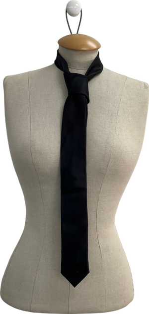 Ralph Lauren Black Cashmere Blend Tie One Size