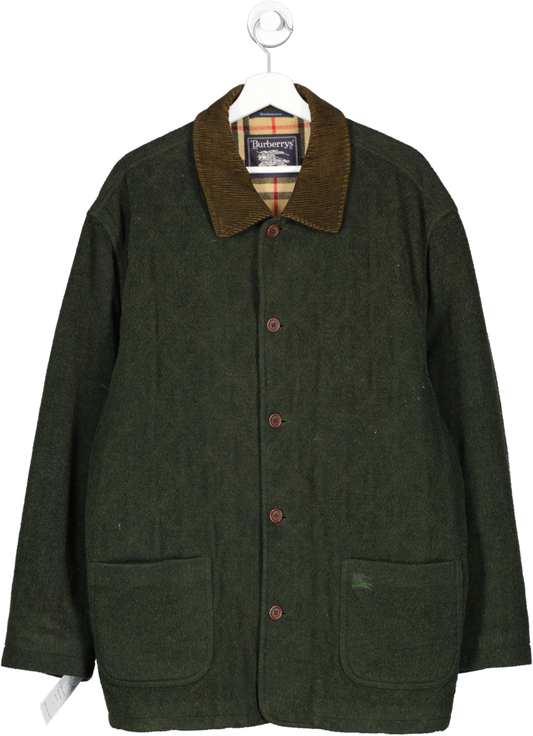 Burberry Green Vintage Wool Parka UK L