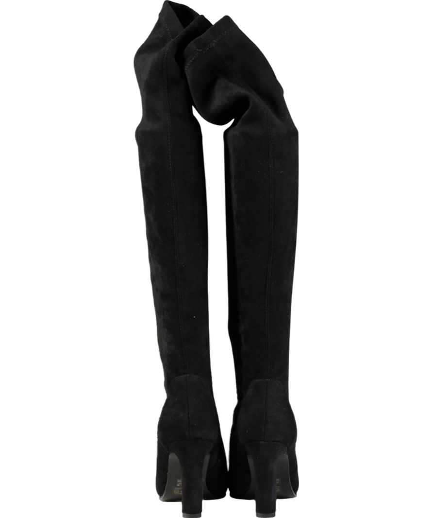 lipsy london Black Round Toe Faux-suede Boots UK 3 EU 36 👠