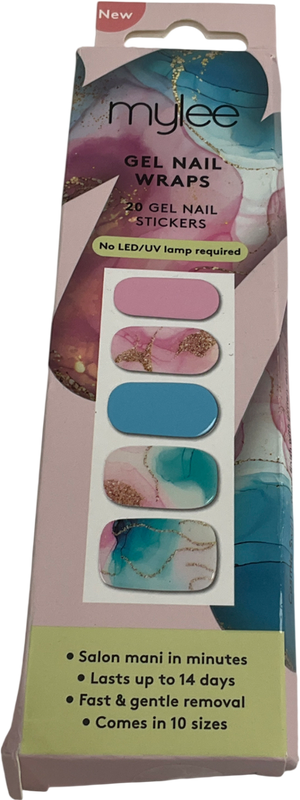 Mylee Gel Nail Wraps Diva Cosmic Swirl 20 nails