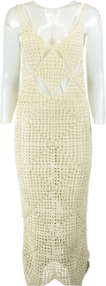 LPA Cream Crochet Maxi Dress UK XS