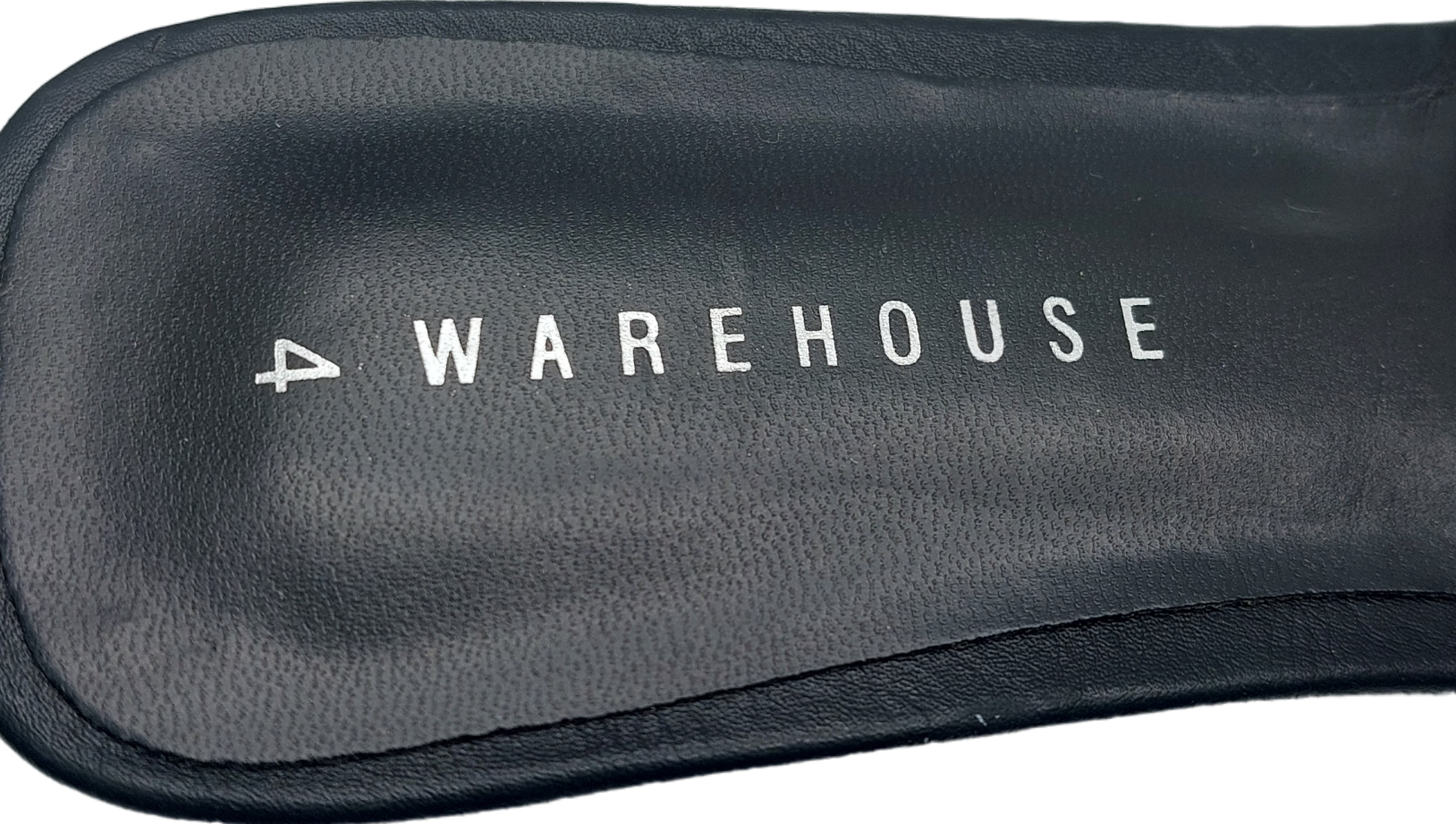 Warehouse Black Flat Sandals With Chunky Gold Chain UK 4 EU 37 👠