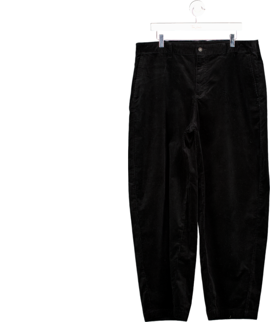 Uniqlo X Comptoir Des Cotonniers. Black Corduroy Barrel Leg Trousers UK XXL