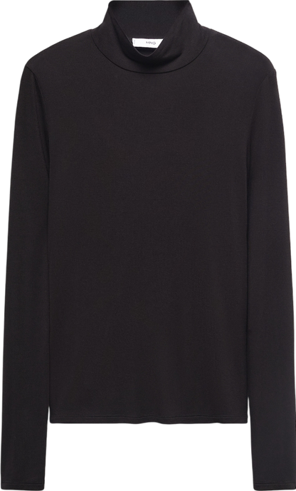 MANGO Black Turtleneck Long Sleeved T-shirt UK M