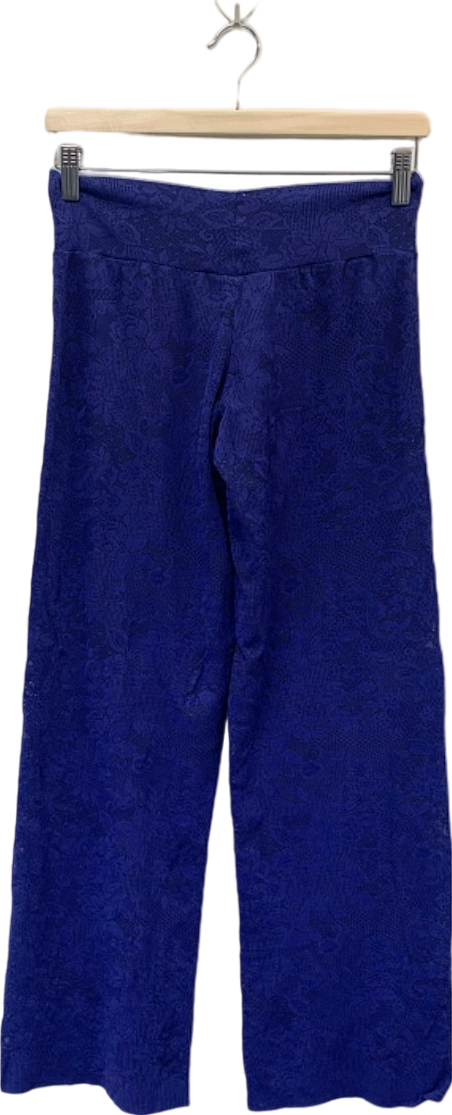 Suggest Royal Blue Lace Wide-Leg Trousers Size UK 8