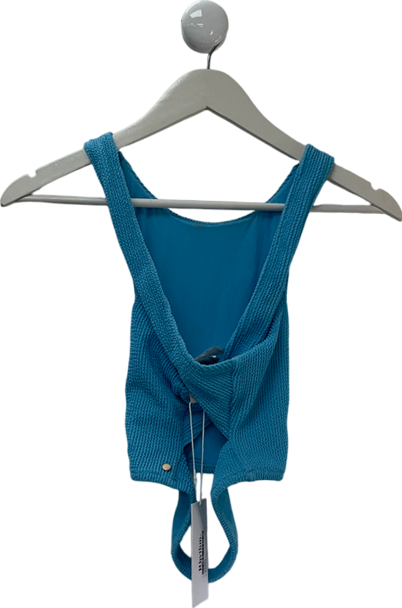 Rhythm Blue Wave Break Cross Back Top UK M