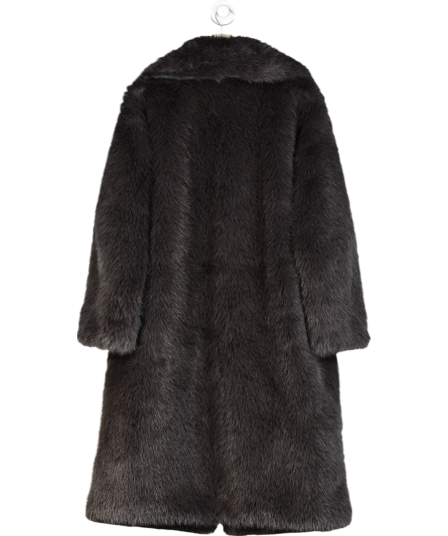 Runway Grey Faux Fur Maxi Coat UK 14
