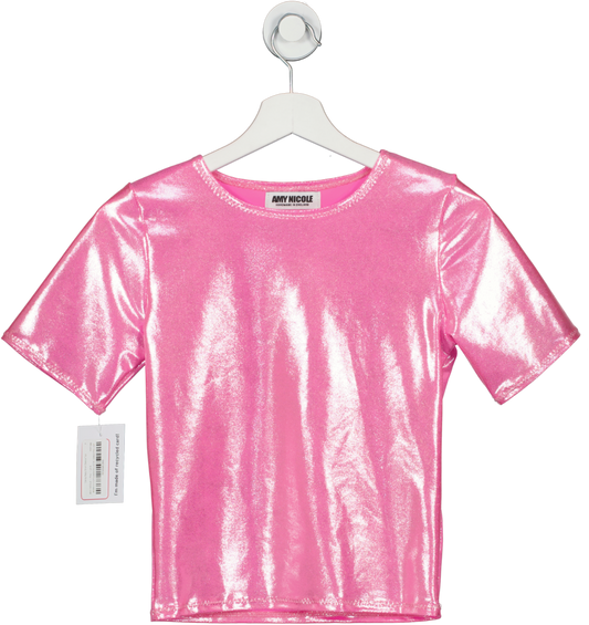 AMY NICOLE Pink Candy Baby Short Sleeve Top UK S