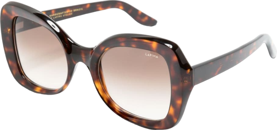Lapima Brown Tortoise Isabel Oversize-frame Sunglasses In Case One Size