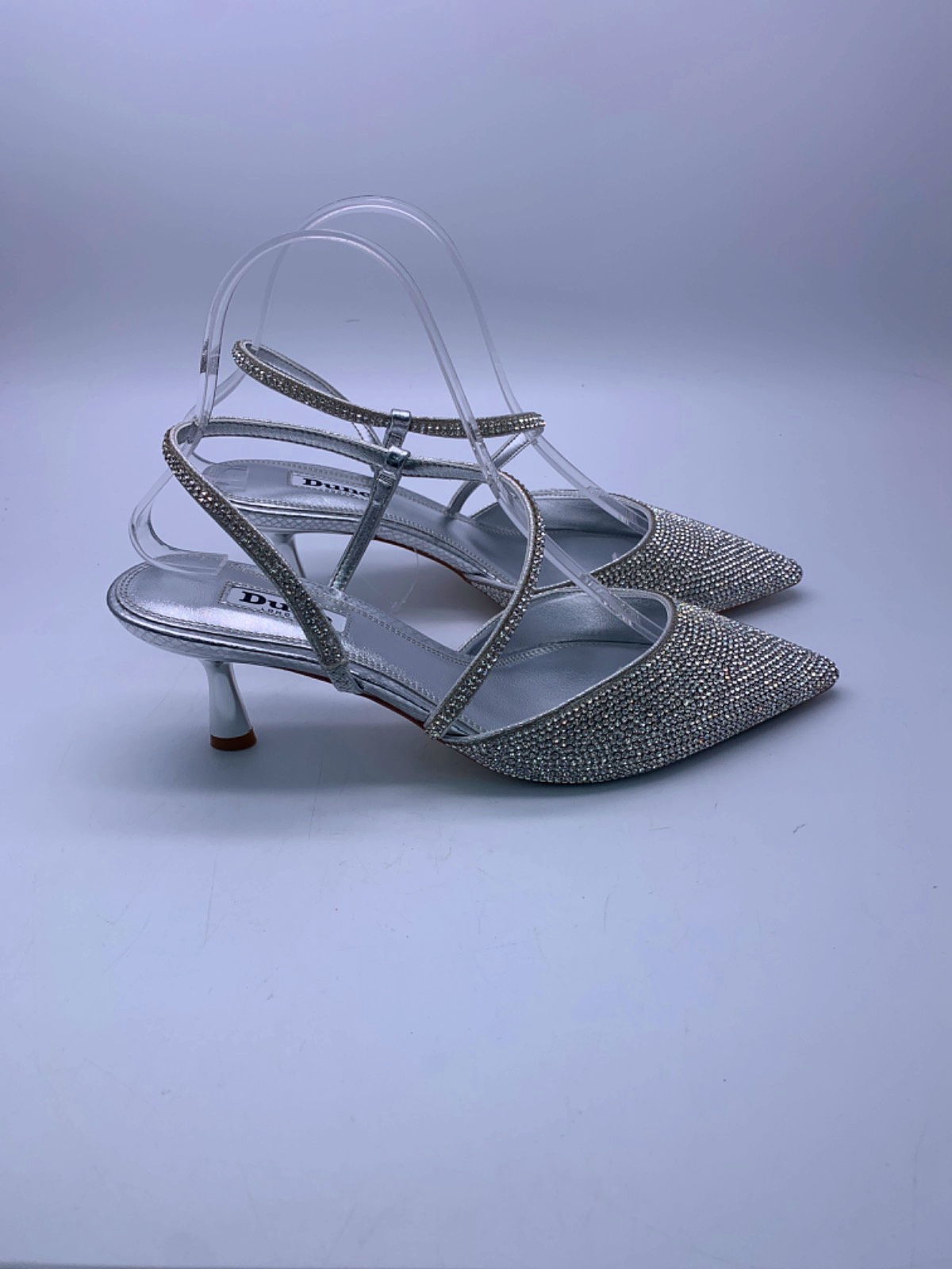 Dune Silver Competizione Pointed Heels EU 38 UK 5