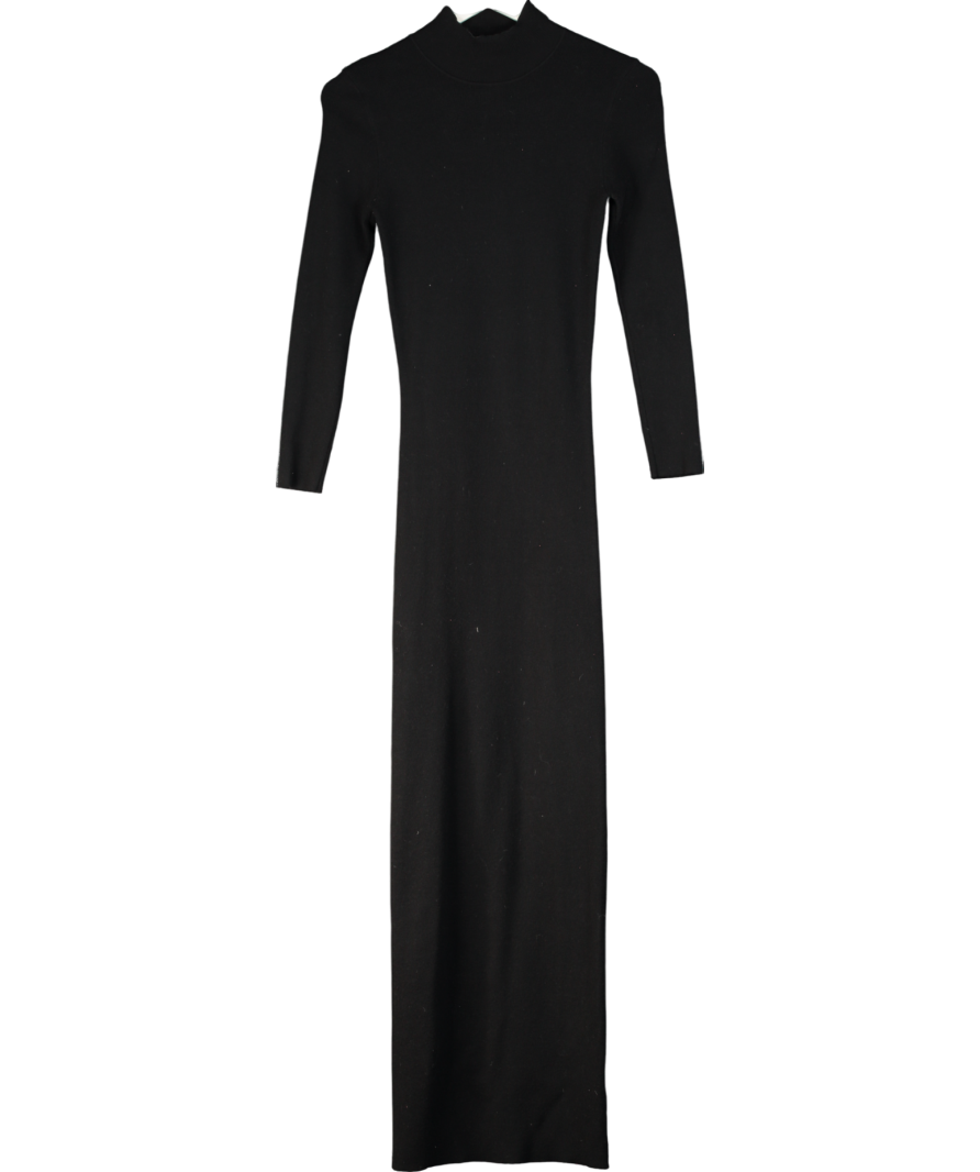 BOA Black Fine Knit Maxi Dress UK S
