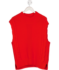 Whistles Red Sleeveless Cable Tank UK S