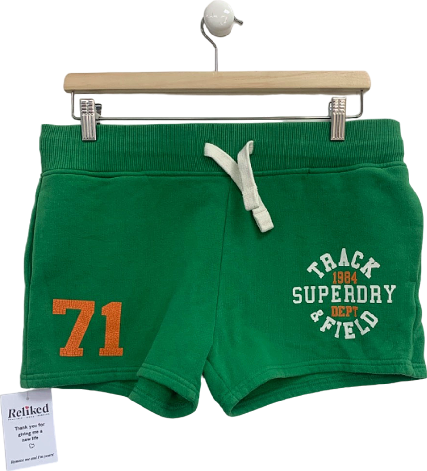Superdry Green Track & Field Shorts UK 10