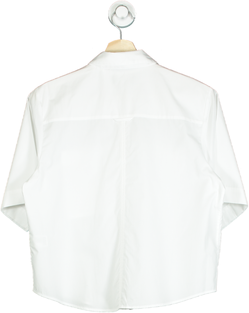 ME + EM White Boxy Cargo Crop Shirt UK 8