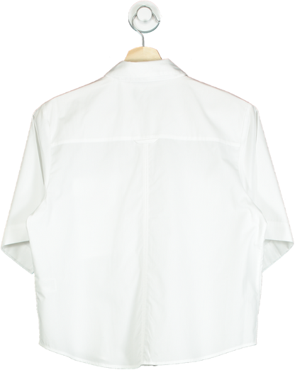 ME + EM White Boxy Cargo Crop Shirt UK 8