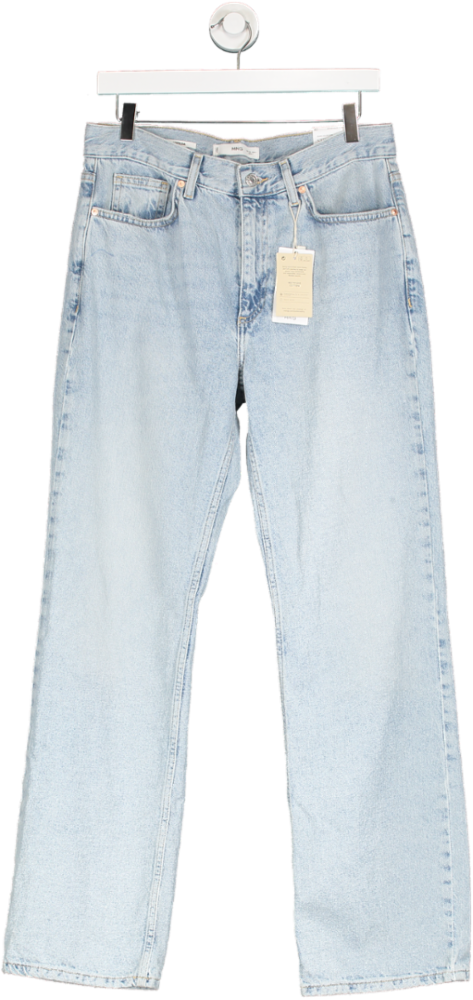 MANGO Blue Matilda Straight Leg Regular Length Jeans UK 12