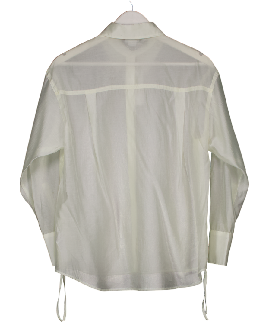Urban Revivo Cream Semi Sheer Shirt UK XS