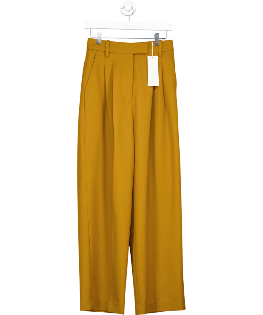 Arket Brown Relaxed Twill Trousers UK 8