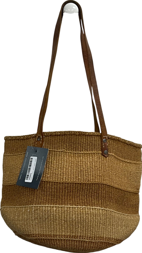 Brown Wicker Shoulder Bag One Size