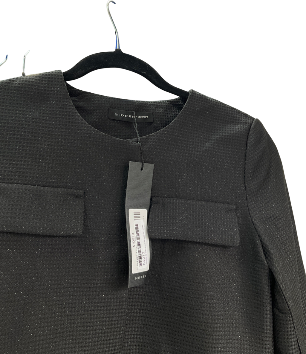 S. deer Black 2-piece Sparkly Jacket  And Matching Skirt Set UK M