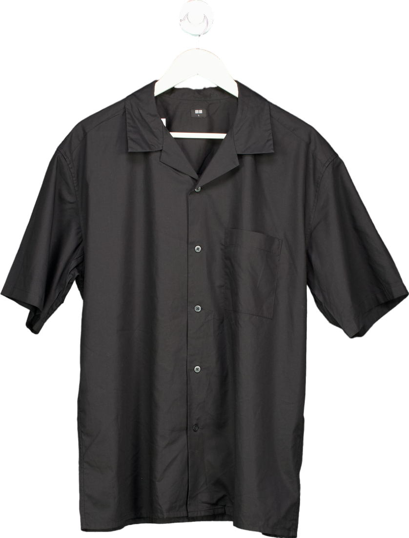 Uniqlo Black Short Sleeve Shirt UK L